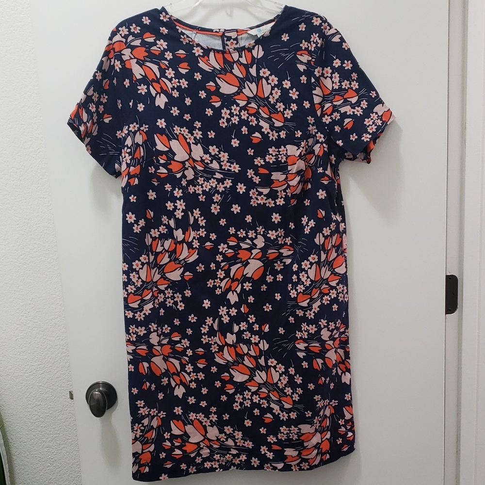 Boden Charming Womens Shift Floral Navy Dress